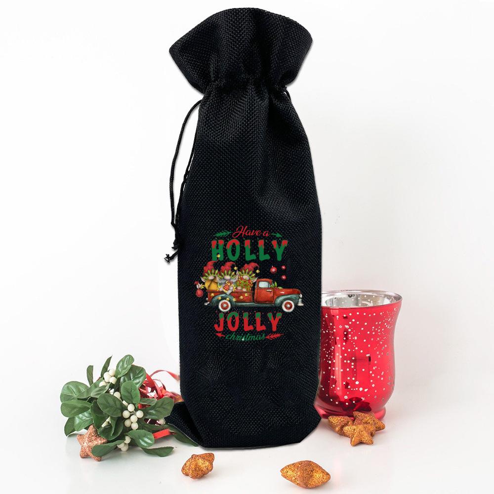 Merry Christmas Wine Bottle Bag Christmas Decoration Santa Bottle Dinner Party Xmas Table Bags Wine Cover Holiday Gift