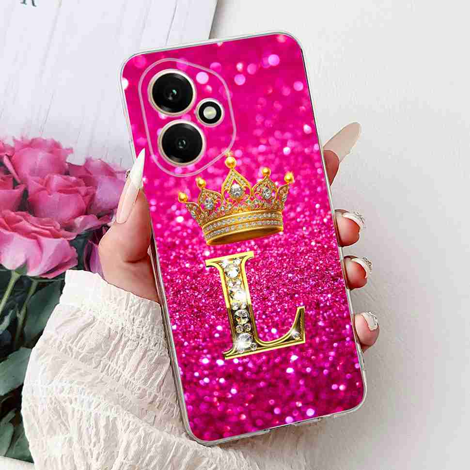 For Honor 400 5G Global Case DNY-NX9 New Crown Flower Letter Soft Silicone TPU Cover For Huawei Honor400 6.55" Phone Shell Funda