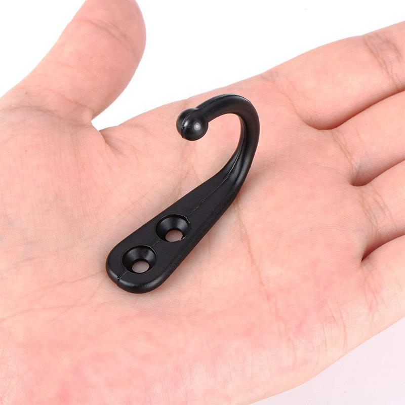 Heavy Duty Alloy Hooks With Screws Wall Mounted Hanging Hangers For Coat Towel Bags Cups Hook Home Storage Rack Holder