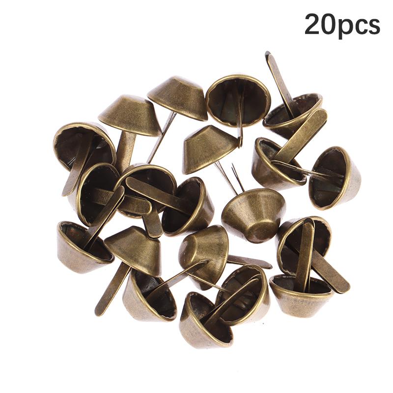 20Pcs Metal Bag Accessories Feet Rivets Studs Pierced For Purse Handbag Leather Diy Crafts Luggage Hardware Accessories