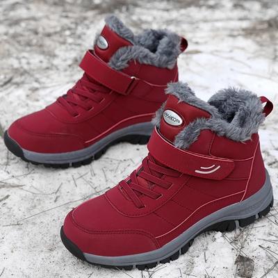 Lederstiefel Herren Damen Schuhe Wasserdichte Stiefel Mann Plüsch Warmhalten Outdoor Knöchelhohe Stiefel Militär Kampfstiefel Auf Eis Laufen Sneaker
