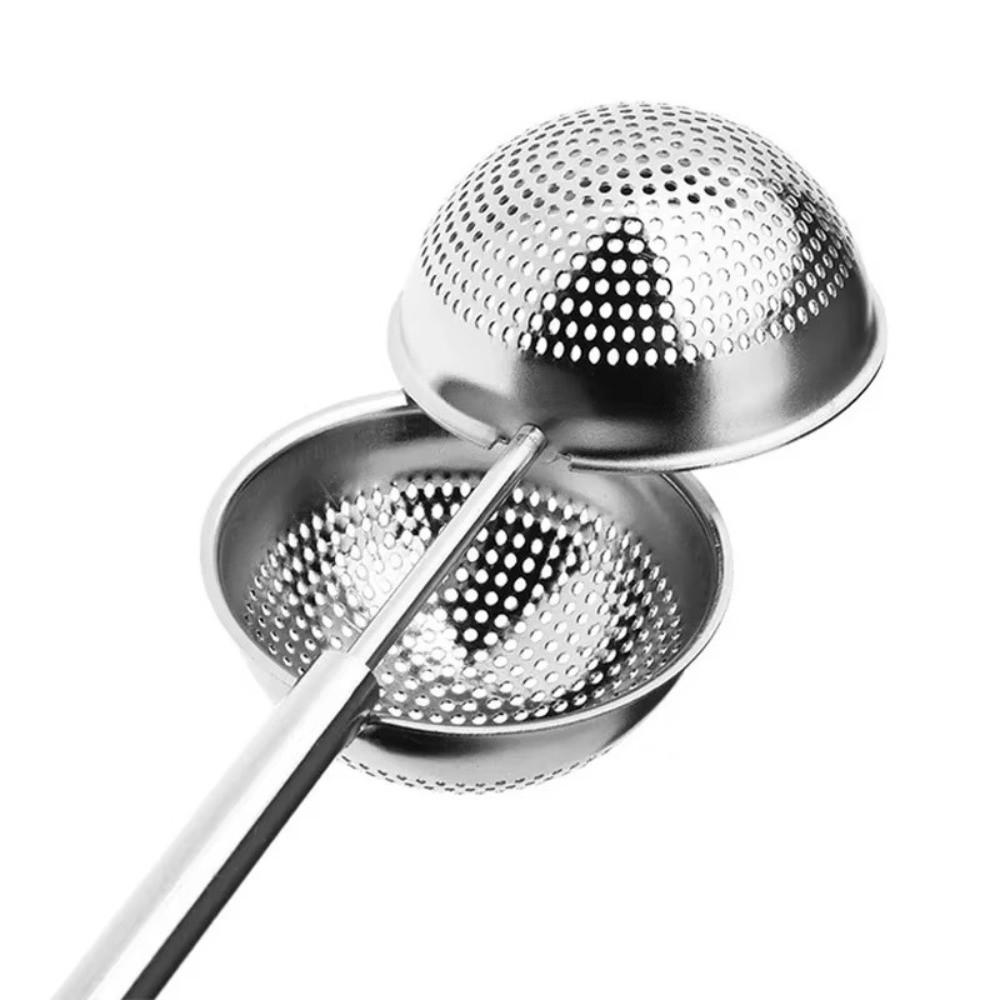 Portable Stainless Steel Tea Strainer Reusable Mesh Filter Tea Filter Long Handle Durable Loose Leaf Tea Steeper Home Office