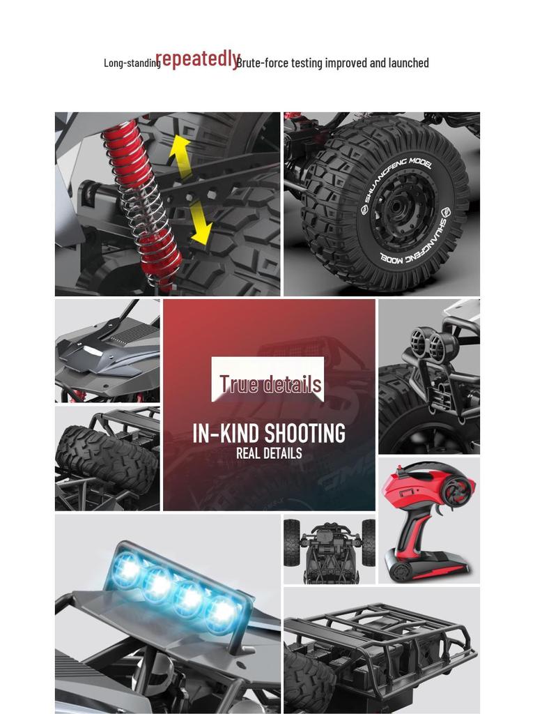 9213 XL 70cm Remote Control 4WD Off-Road Climber Alloy Toy Car for Kids