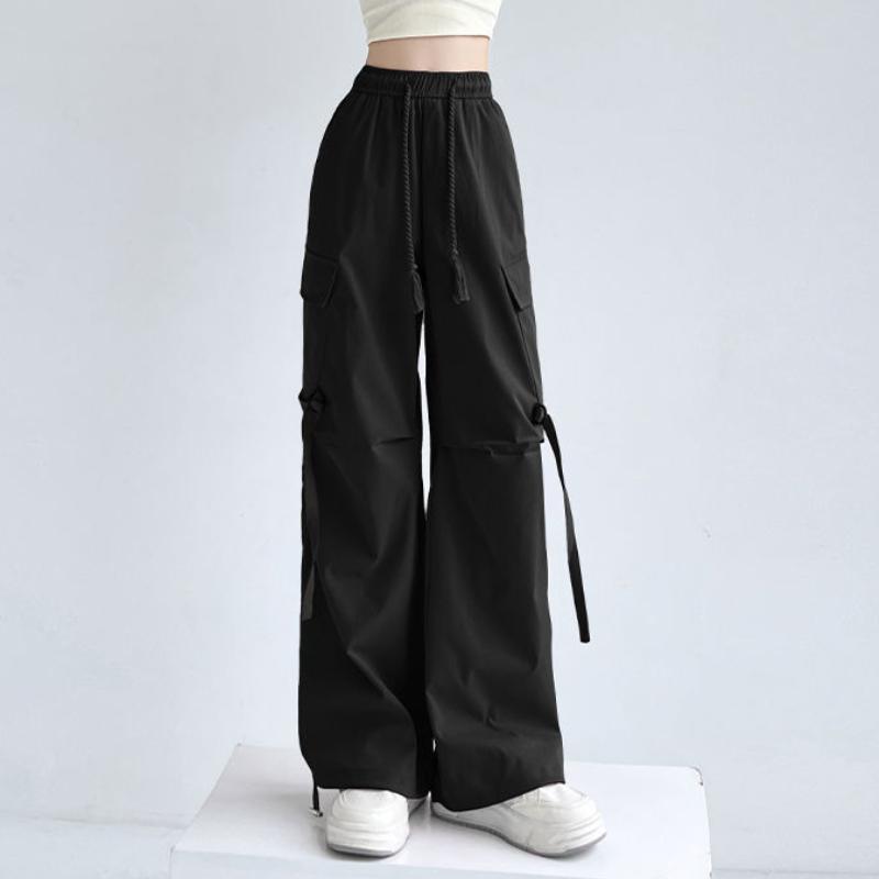 Unisex Cargo Pants | Spring-Summer Thin Straight Wide-Leg Y2K Loose Casual Ankle-Cuffed Long Pants