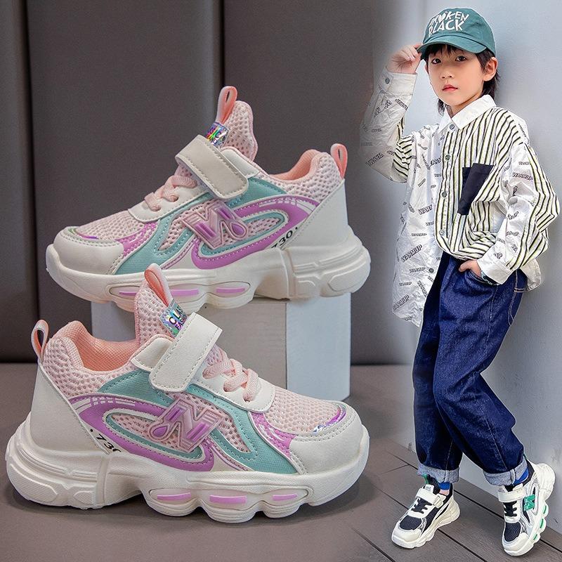 Детская обувь Детские кроссовки Весна Средняя Детская сетчатая обувь Девочки сетчатая — фото 11