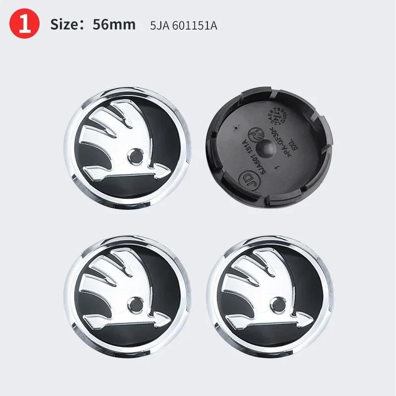 

Car Sticker 4pcs 56mm 65mm 75mm 5JA601151A 1J0601171 3B7601171 Car Rim Cover Wheel Hub Center Caps Badge Logo Emblem For Skoda O