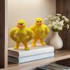 Muscular Duck Statue 3D Printed Yellow Muscle Duck Figurine Sculpture Home Office Desktop Decoration Ornament Gym Lovers Gift