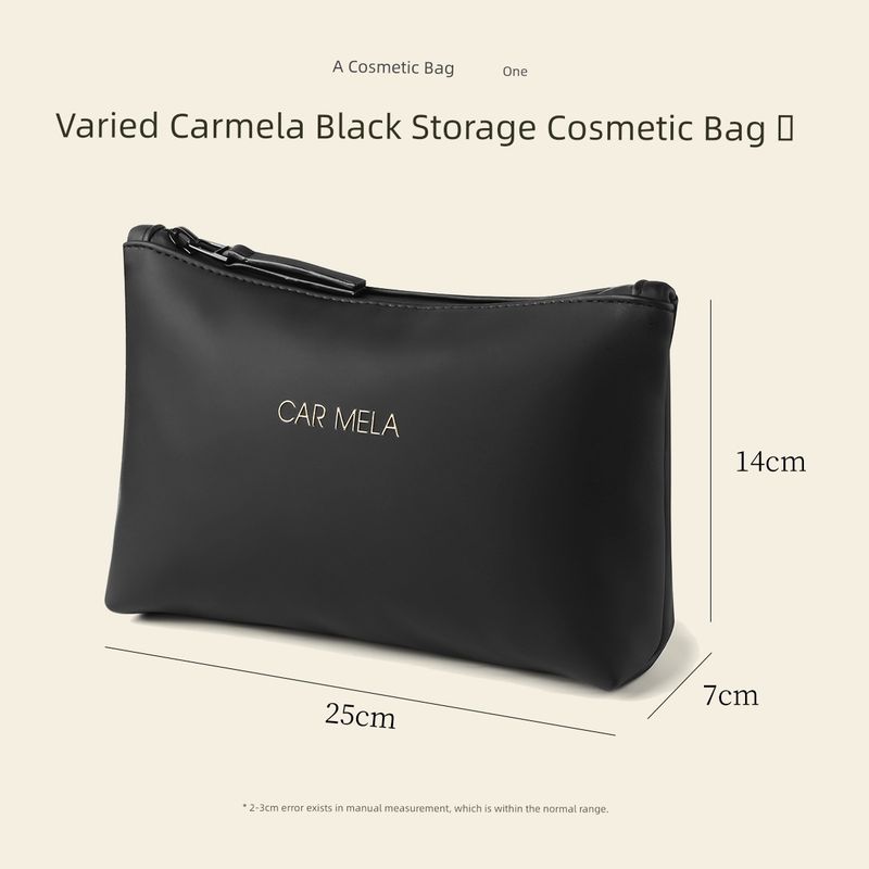 

Carmela Carmela Waterproof Cosmetic Bag Classy Makeup Storage Bag Wash Bag 2025 New Arrival Women Black