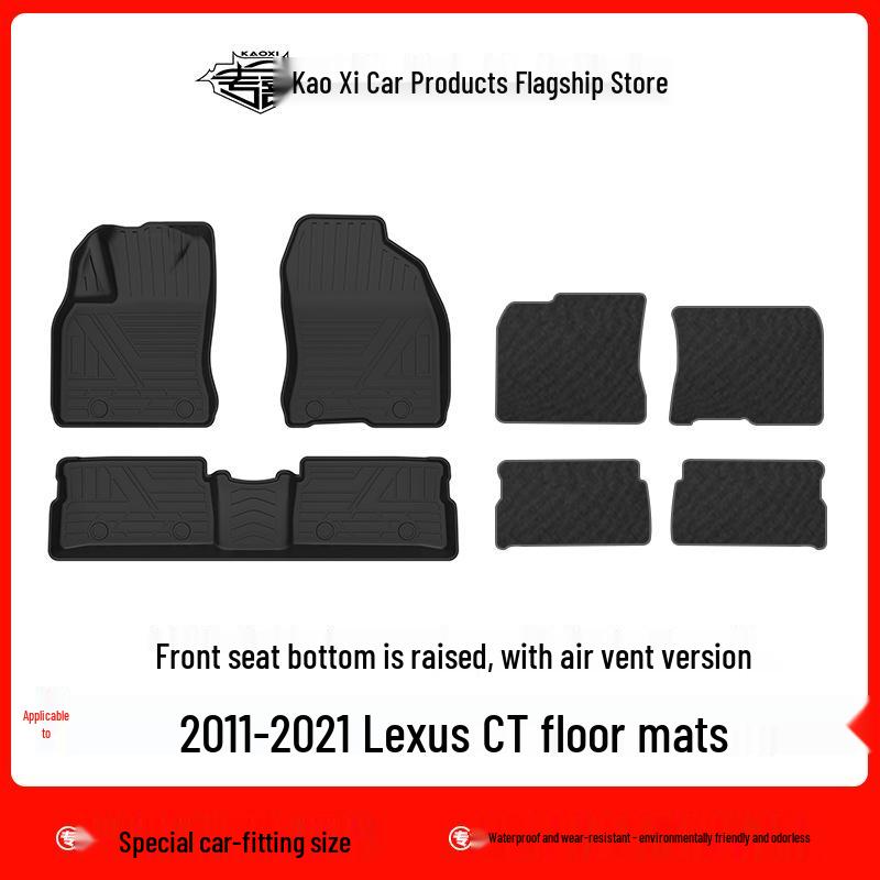 Eco-Friendly TPE Floor Mats and Trunk Mat for 2011-2021 Lexus CT