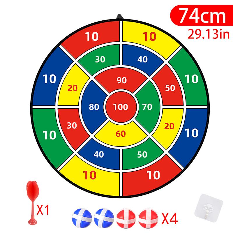 Foldable 74CM Dartboard & Sticky Ball Set for Indoor Play