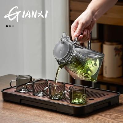 GIANXI High Borosilicate Glass Guanshan Piao Cup Brewing Teapot 2024 New Tea Separation Tea Machine One-click Filter Teapot