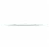 White Corner Shelf with Chrome Finished Brackets Glass 25 x 25 cm