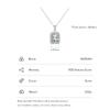 Modian 925 Sterling Silber Rechteck 5A Zirkonia Funkelnde Anhänger Halskette Kette Charm Hochzeit Verlobungsschmuck Für Frauen