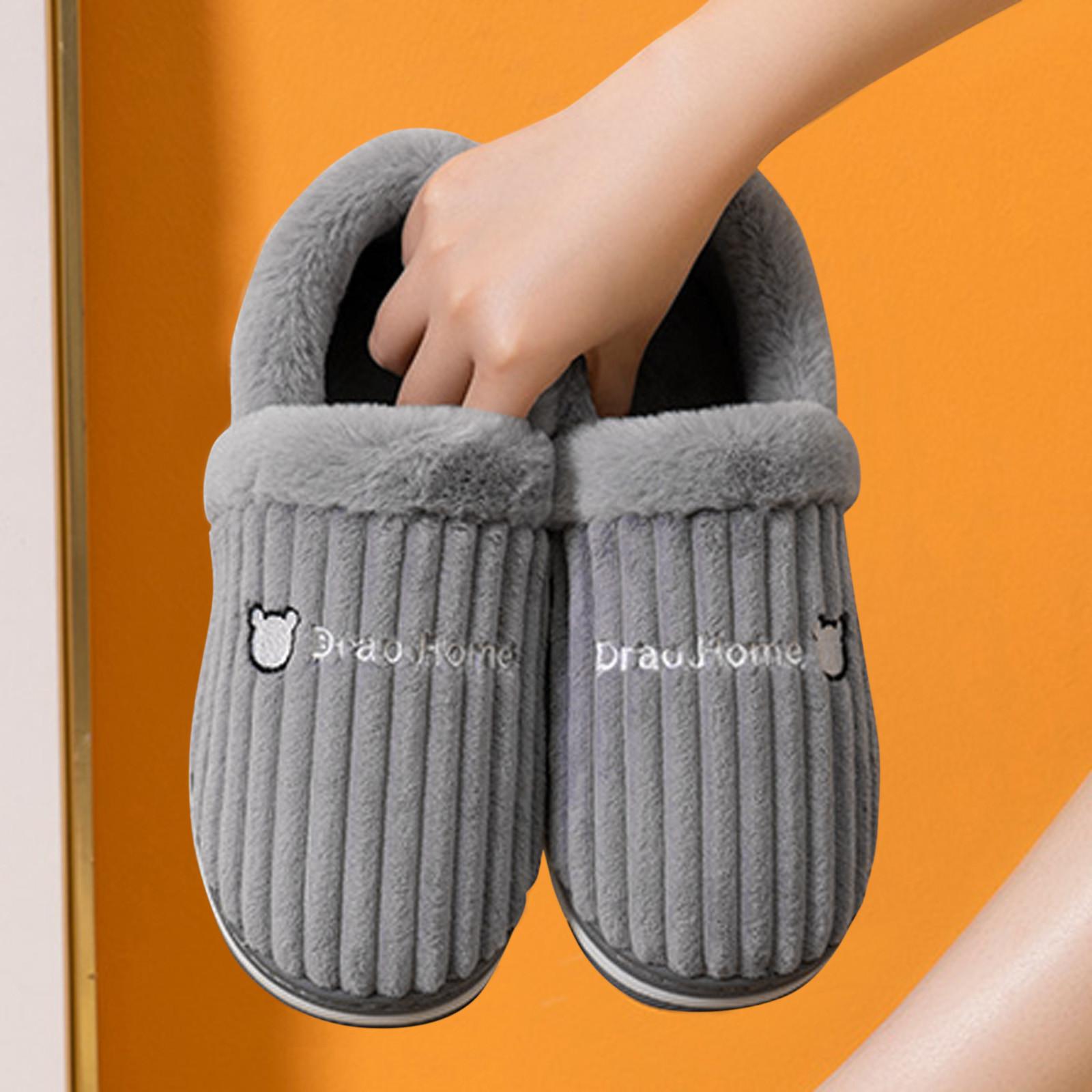 

Shoes For Men Winter Slippers Hyoma Cotton Antiskid Warm Home Shoes 42