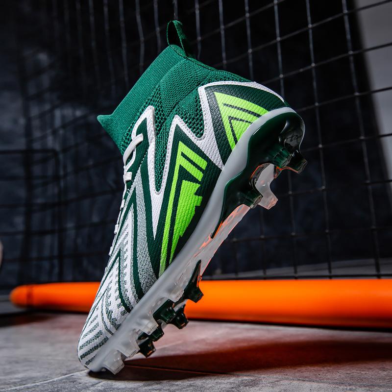 Manufacturer Football Shoes Men's and Women's Long Broken Nails Football Shoes Professional High-top Training Sneakers Factory Help 2025
