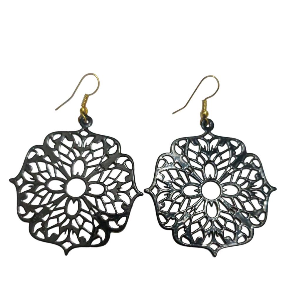 @ Unique Earrings Plaid Hollow Alloy Plating Earrings For Ladies Girls Zr-1537-60%Off