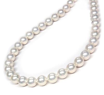 [Your and My Jewelry Box] Hanadama Pearl Necklace (Single Item) 9.0mm 43cm  White Type Made In Japan [Gift Wrapped]