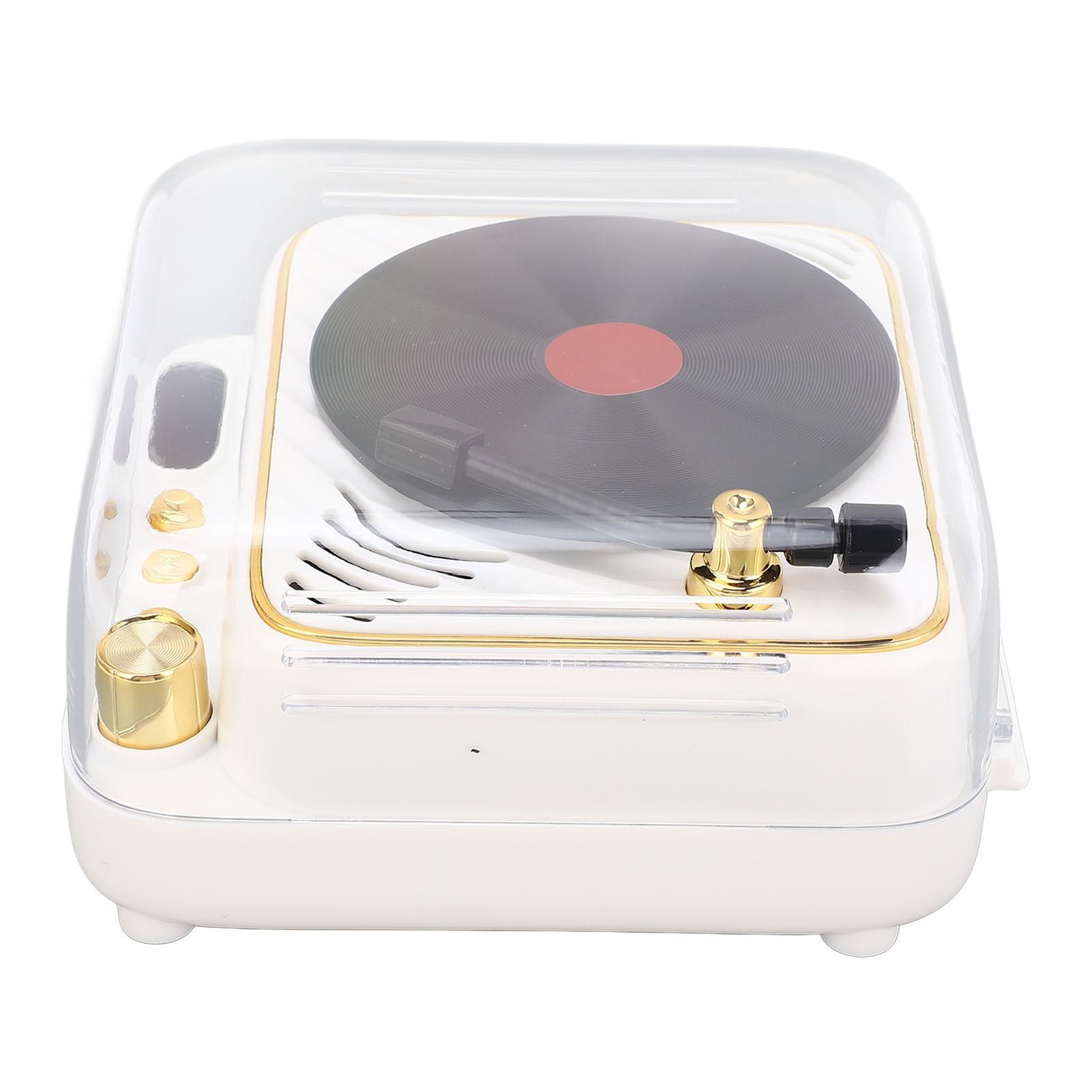 

BT динамик ретро проигрыватель пластинок декоративный динамик для спальни подарок для спальни 3.7V Rose белый