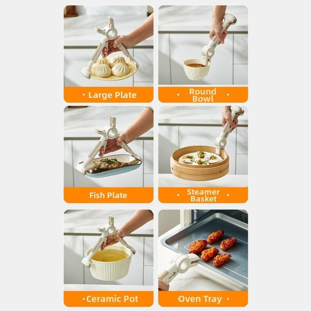 Heat-Resistant Anti-hot Bowl Plate Clips 2in1 Hot Bowl Gripper Dish Lifter Clamp  Kitchen Use