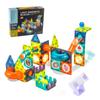 75-Piece Light-Up Magnetic Building Block Toy Set with Ball Bearings