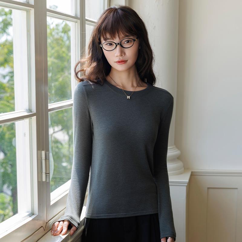 9 Custom Lyocell Acetate Crew Neck Women's Cotton Wool Slim T-Shirt