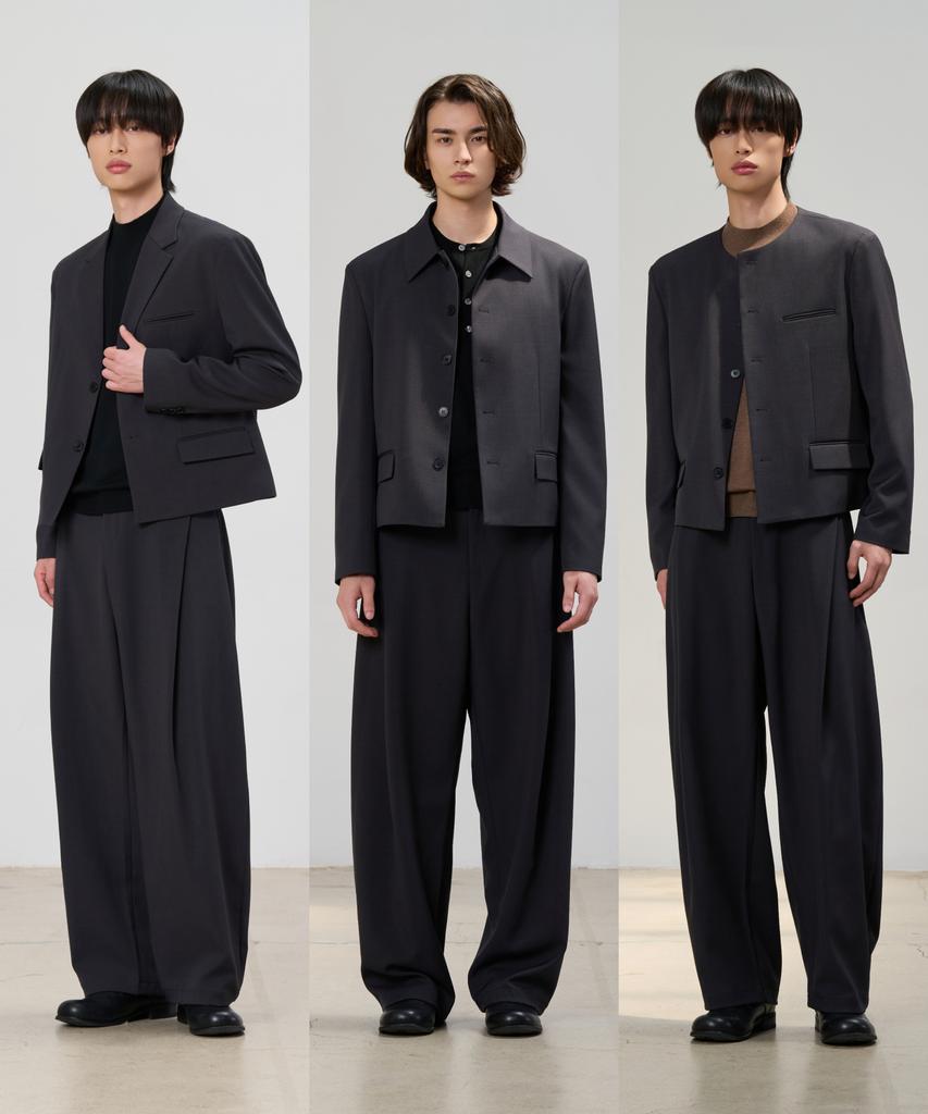 Ensemble Modulaire Hyoji Crop (F01-Charbon)