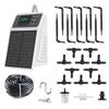 Sistem de irigare prin picurare automat cu panou solar și temporizator programabil, Kit de auto-udare 10m/33FT, Sistem automat de udare alimentat solar pentru plante de grădină