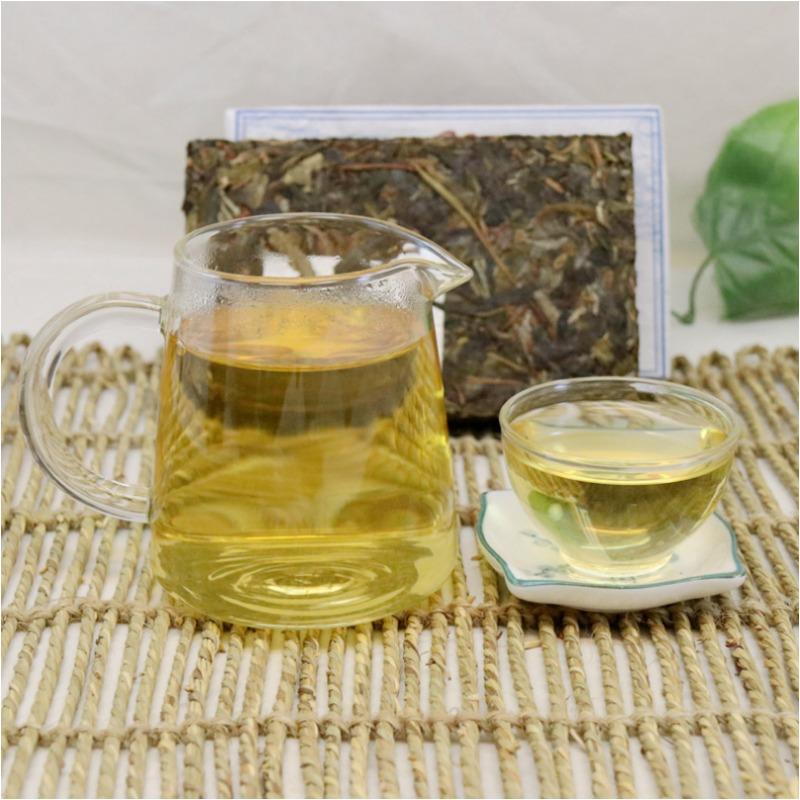 260 г Мэнхай Пуэр Чай Кирпич Высокогорное Древнее Дерево Пуэр Сырой Чай Зеленый Чай — фото 4