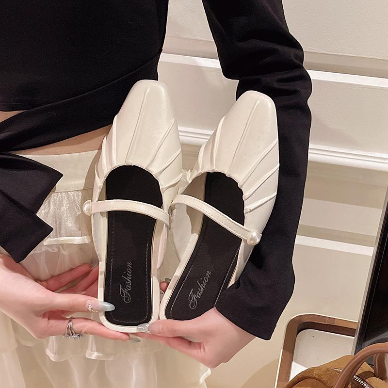 Fairy style flats pointed elegant fashion noble women's shoes comfortable and lightweight new shoes bag head slippers
