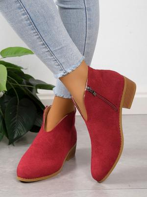 Moda Jesień Damskie buty Pionted Toe Niskie Obcasy Buty dla Kobiet Platforma Outdoor Modren Buty Casual Antypoślizgowe Zamek Błyskawiczny Buty Damskie