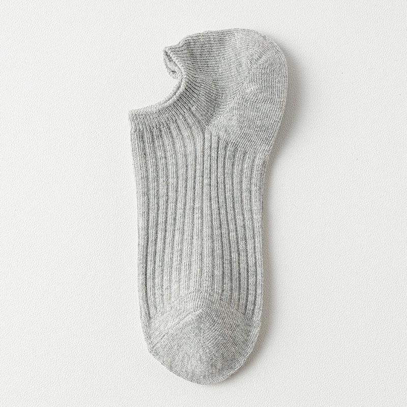 Women's No-Show Cotton Boat Socks - Thin, Anti-Slip, Low-Cut for Spring, Summer, Autumn