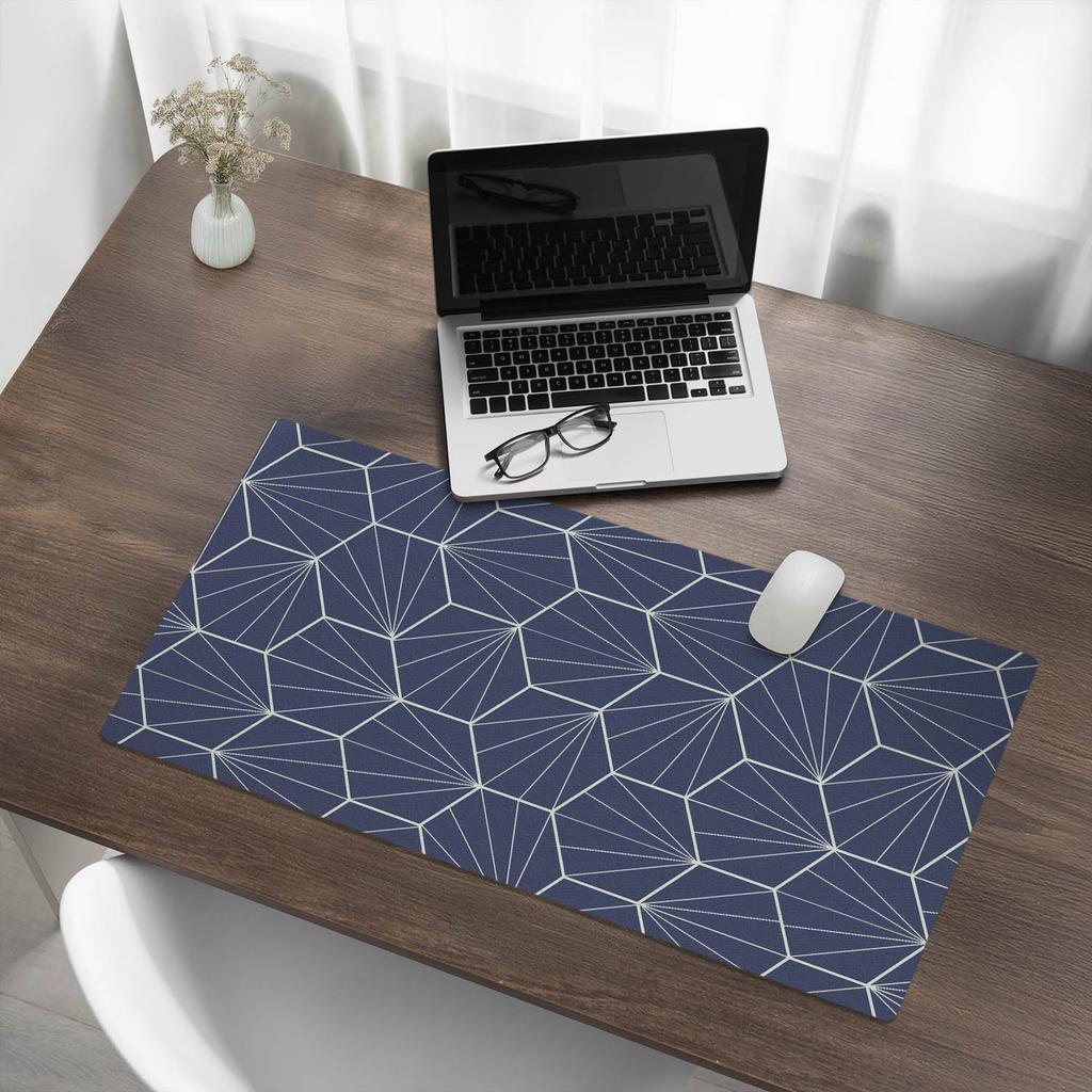 Durable Non-Slip Desk Pad Geometric Pattern 90X45 Cm