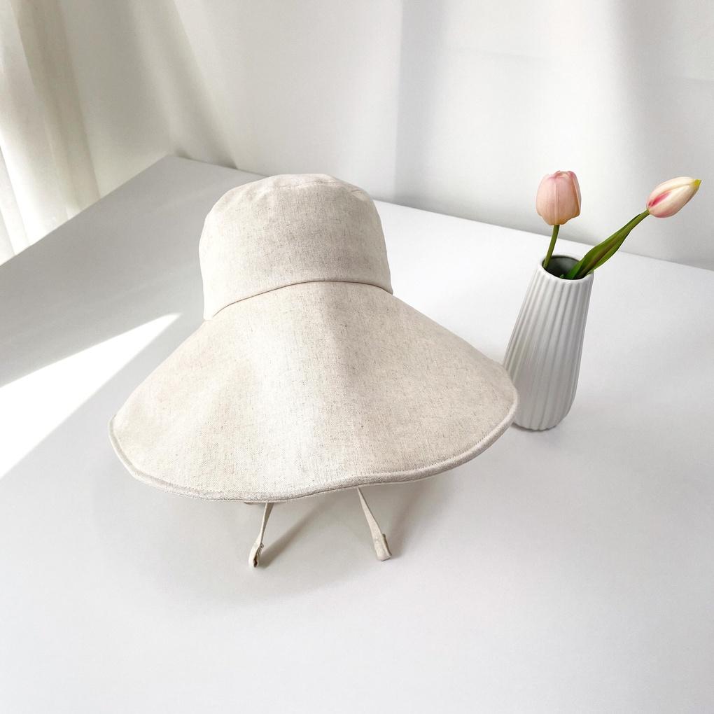 Men's and Women's Daily Bucket Hat Linen Bucket Hat with Wide Brim