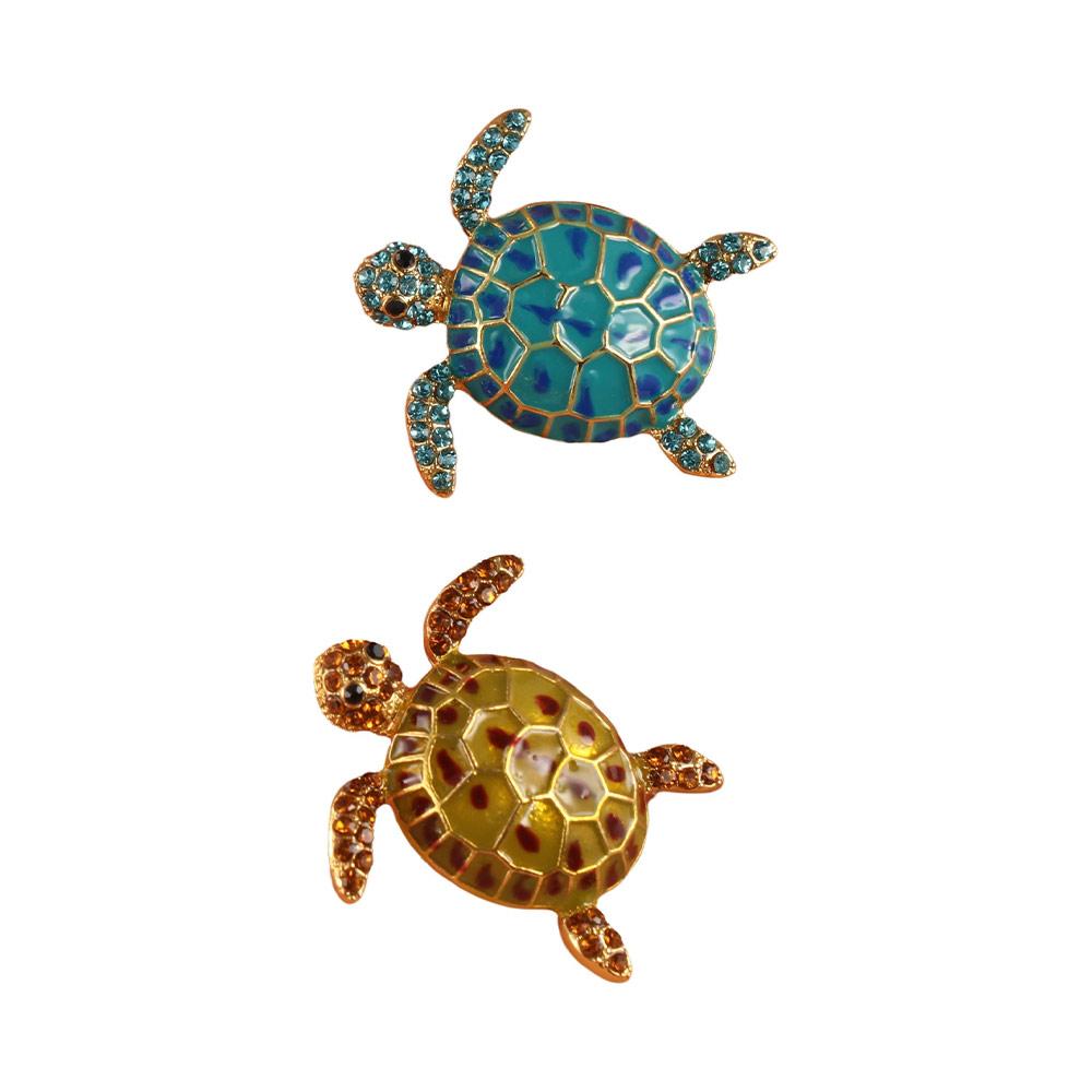 Creativity Turtle Brooches Classic Suit Lapel Pin Women Tortoise Badge  Collar