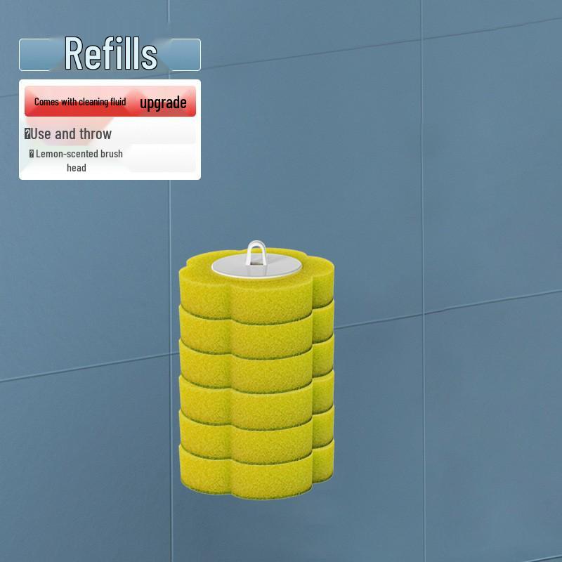 Perie de toaletă de unică folosință, montată pe perete, auto-curățantă, fără perforare