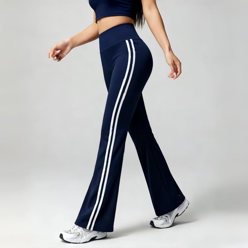 High-Waisted Peach Lift Yoga Flare Pants - Nude Stretchy Activewear