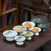 Ceramic High-Footed Fruit and Snack Bowl for Tea Room and Restaurant