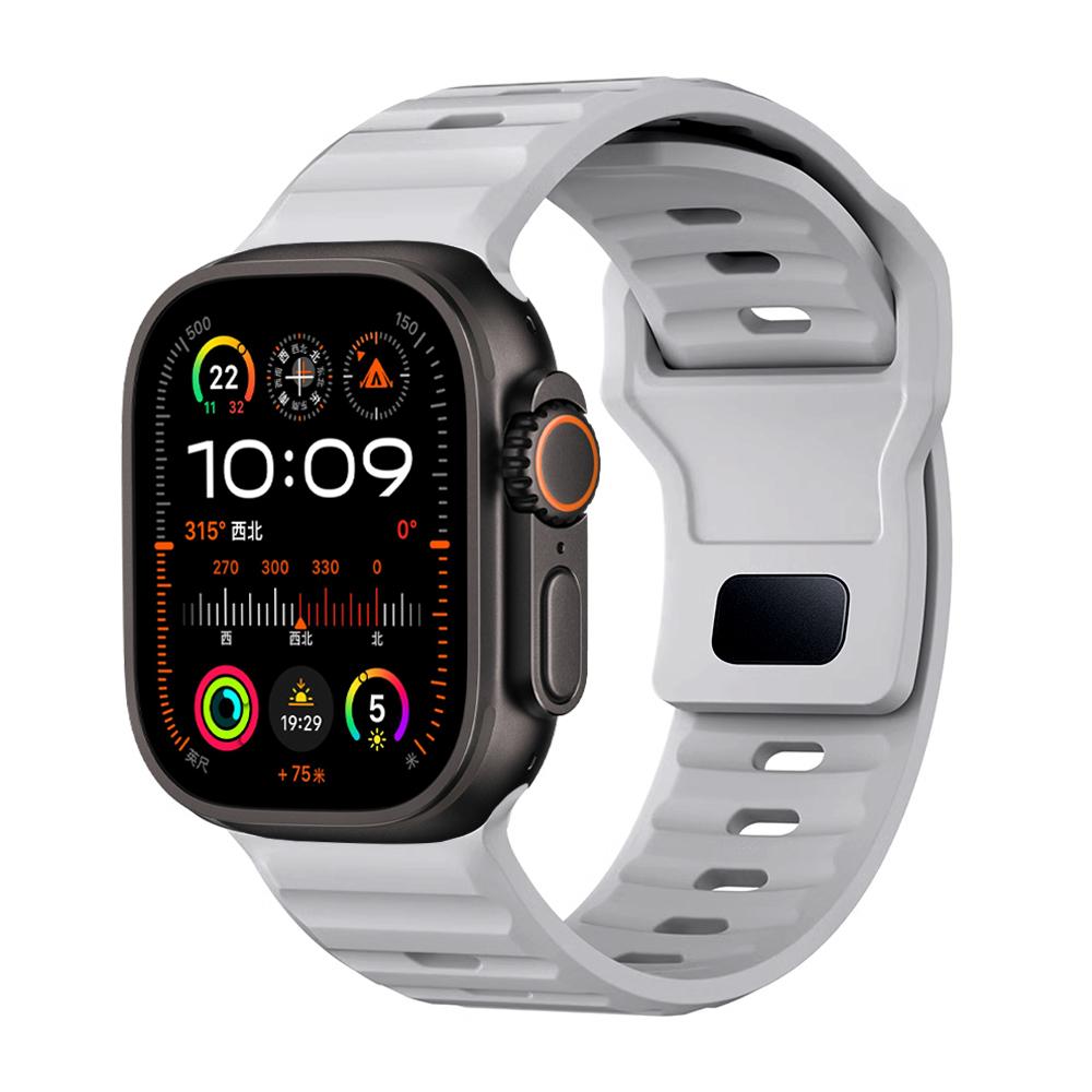 

Sport Straps For Apple Watch Ultra 2 Band 49mm 45mm 46mm 44mm 42mm 40 41 Wrist correa bracelet iwatch Series 10 9 8 7 6 5 4 3 se 38 40 41 S10-42mm светло-серый
