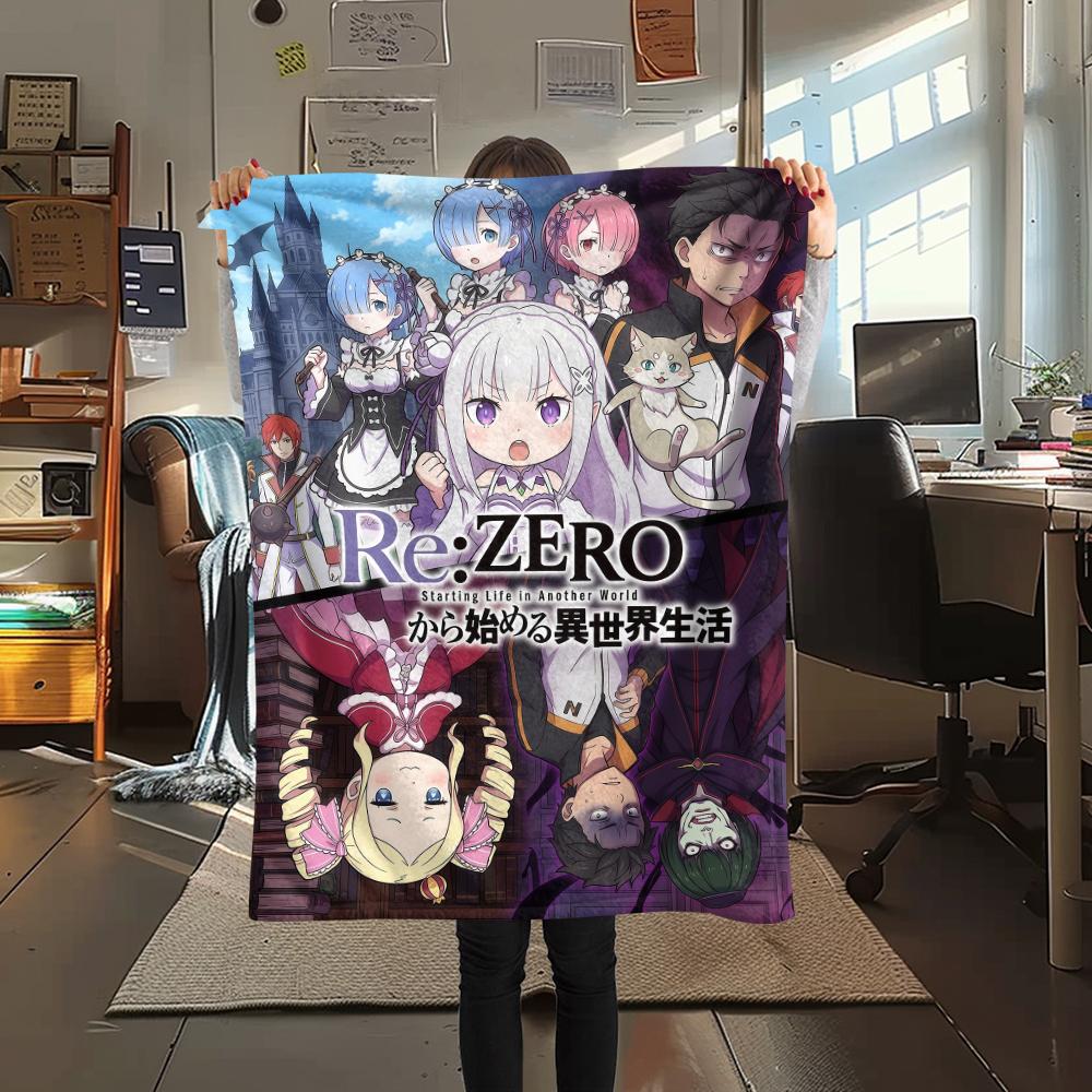 ReZero Starting Life in Another WorldPrint Flannel Blanket, High quality Comfortable for All Seasons, Home Decor, Warmth and Comfort