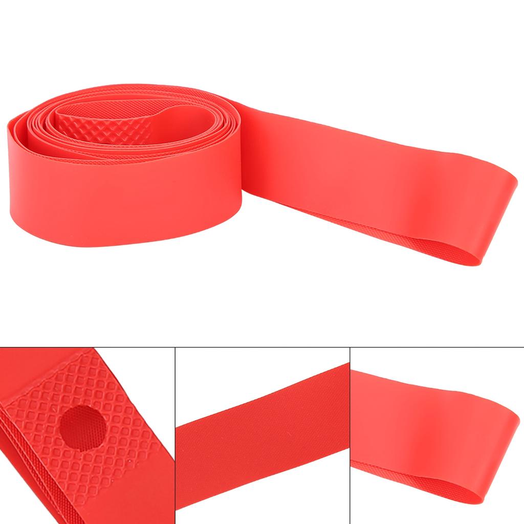 PVC Fahrradschlauch Reifen Mountainbike Schutzpolster Liner Fahrradreifen Felgenband(Rot 20 Zoll)