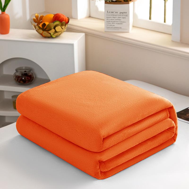 Solid-Color Flannel Blankets, Sofa Throws, Coral Fleece, Warm Bed Sheets, Nap Blankets