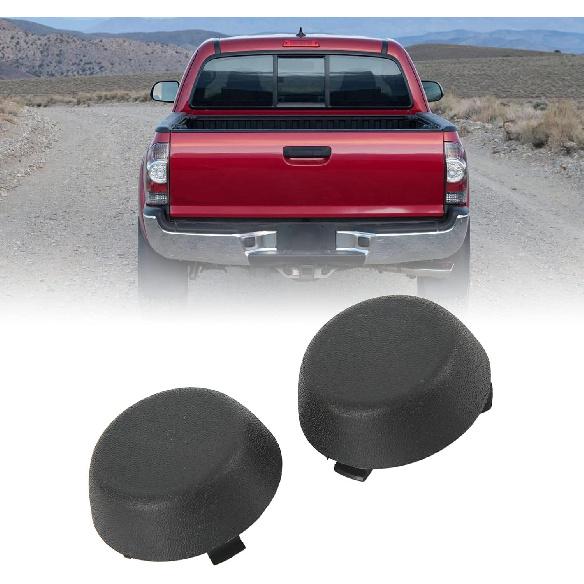 Rear Bumper Dome Bolt Cover 2PCS Rear Bumper Dome PT228 34000 BK ABS Black Replacement for Tacoma 2005‑2015