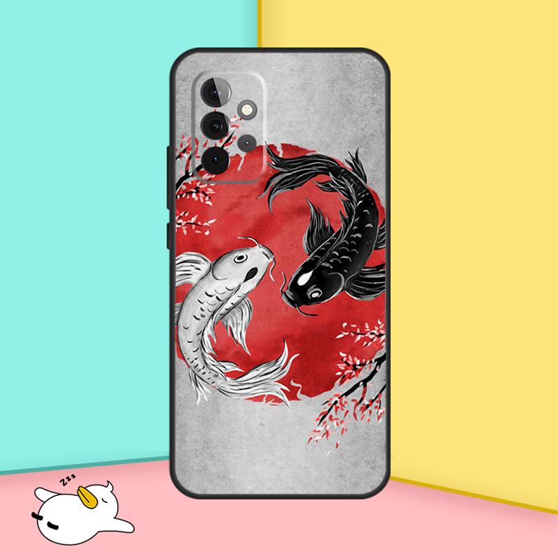Koi Fish Yin Yang Cover For Samsung Galaxy A53 A33 A13 A12 A32 A52 A14 A34 A54 A15 A25 A35 A55 A71 A51 Case