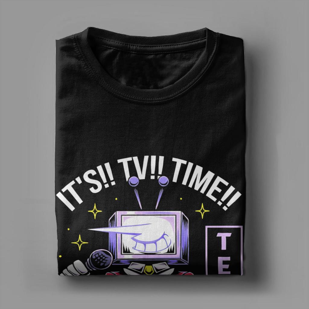 Energetic Show Host Deltarune Tee Shirt for Men Women Graphic Print T Shirts 100% Cotton Clothing