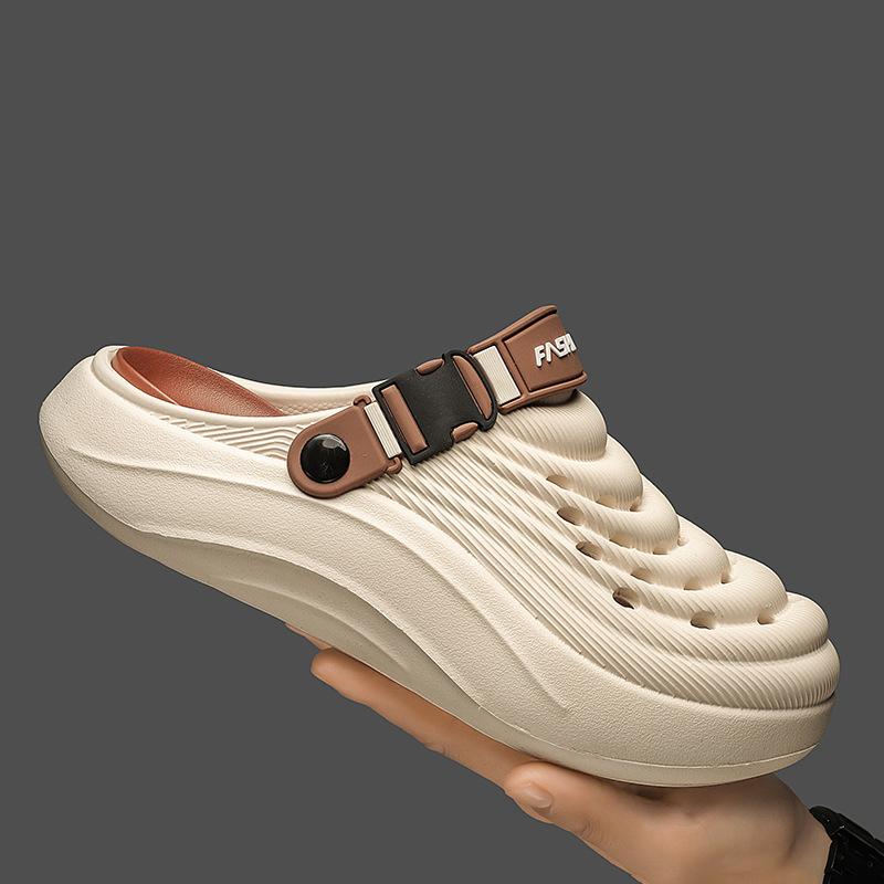 

Садовая обувь мужская обувь с отверстиями летняя одежда сумка голова тапочки для вождения двойного назначения повседневные пляжные сандалии мужские 44