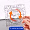 Righello di misurazione della scala di precisione Angolo arrotondato Plastica Ampia applicazione Righello geometrico Strumenti di disegno