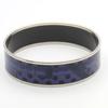 Used HERMES Bangle Emilel GM metal/enamel 38.5g Purple Silver Cloisonne