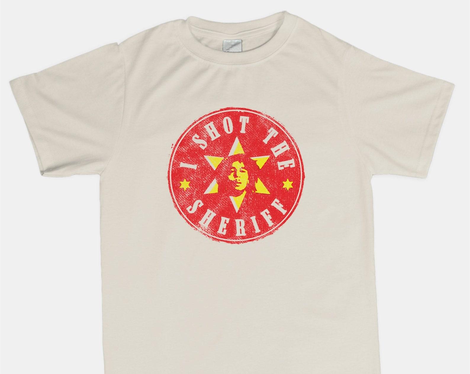 Bob Marley – I Shot The Sheriff Inspired T shirt, Bob Marley T shirt, Bob Marley Tee, Reggae T shirt, Gifts for Music Lovers M