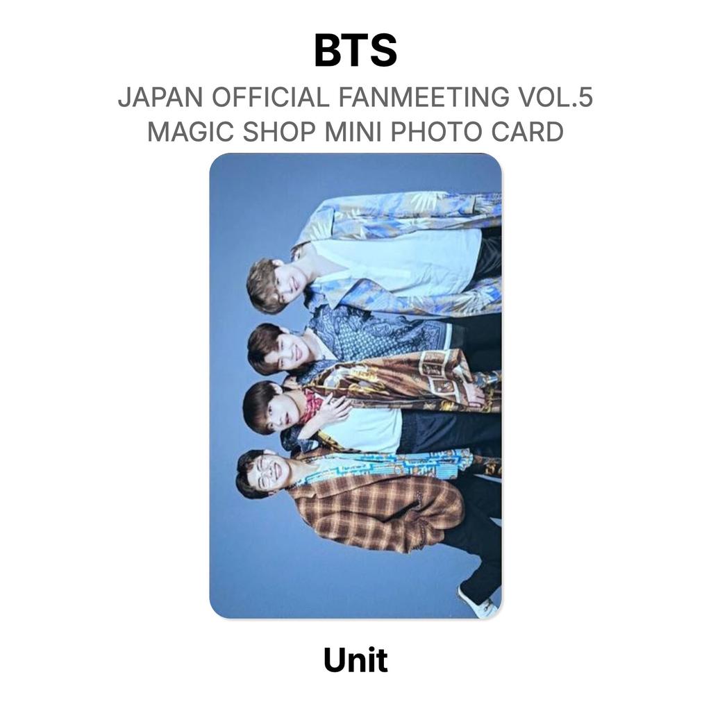 BTS JAPAN OFFICIAL FANMEETING VOL.5 MAGIC SHOP MINI PHOTO CARD Official Photocard