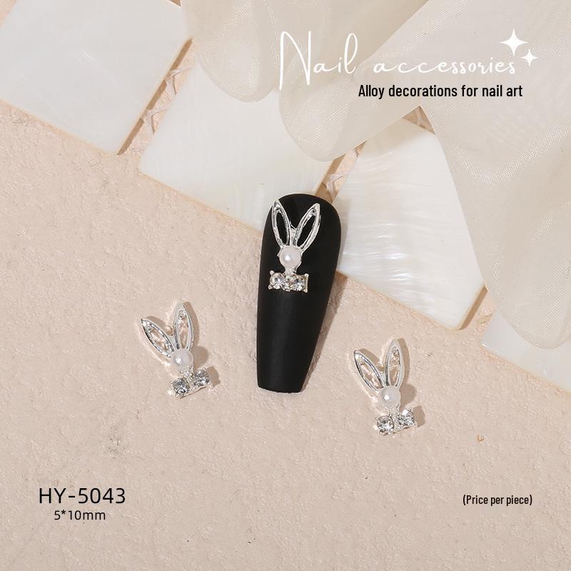 Nail Art Decorations: Bow, Heart, Moon, Flower, Butterfly, Rhinestones